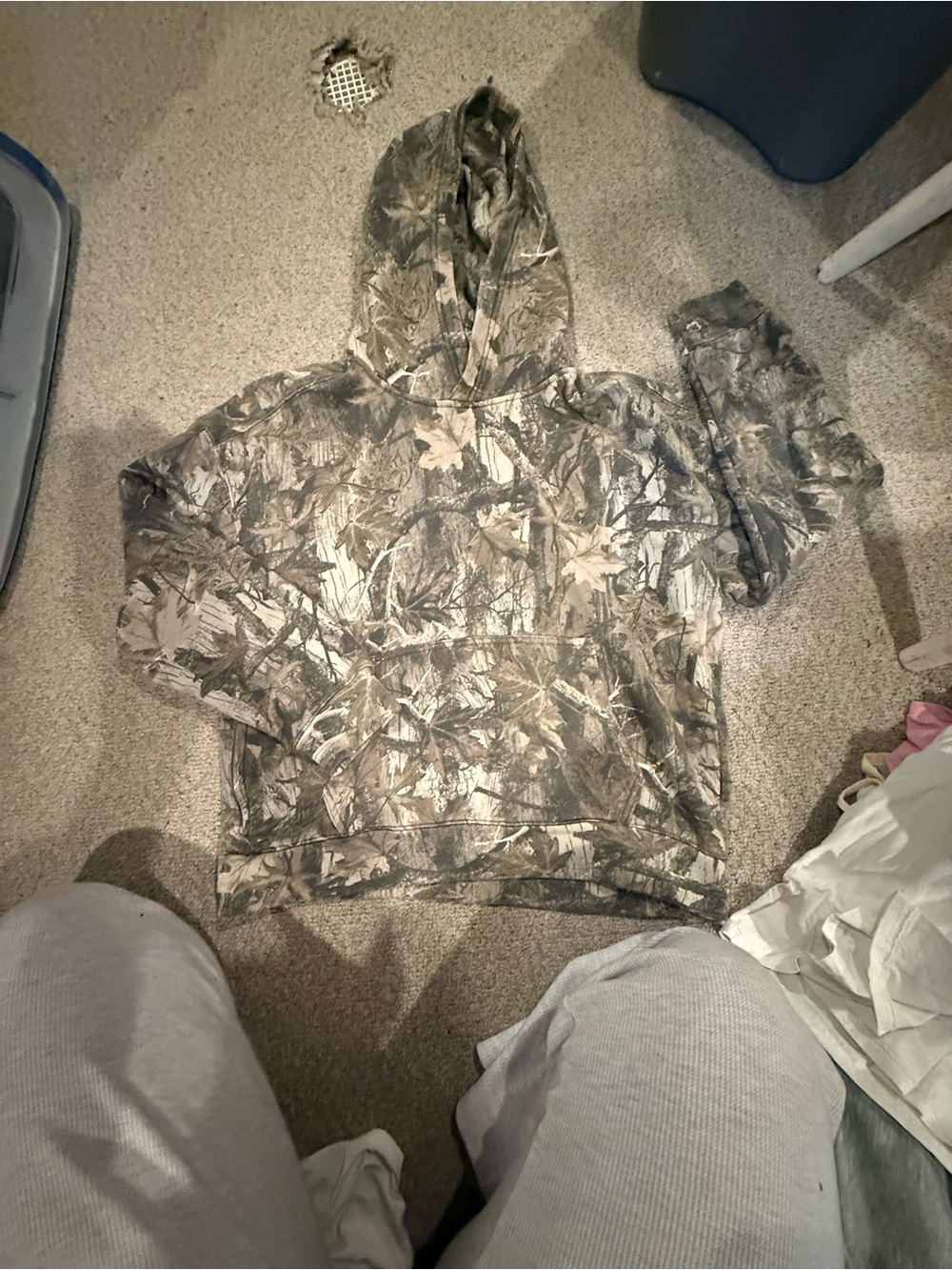 Holister Camouflage Hoodie Sweatshirt - Oversized SMALL